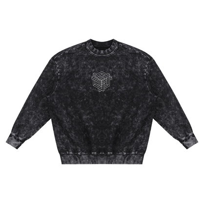 Paradigm - Snow Washed Hand-Frayed Heavyweight Sweatshirt (NEW)