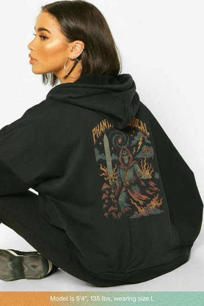 Arcane Inferno - Snow Washed Loose Cotton Hoodie