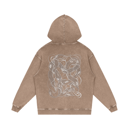 Embrace The Chaos - Snow Washed Loose Cotton Hoodie - Patakota X Phantsmagorical Special Edition Collab
