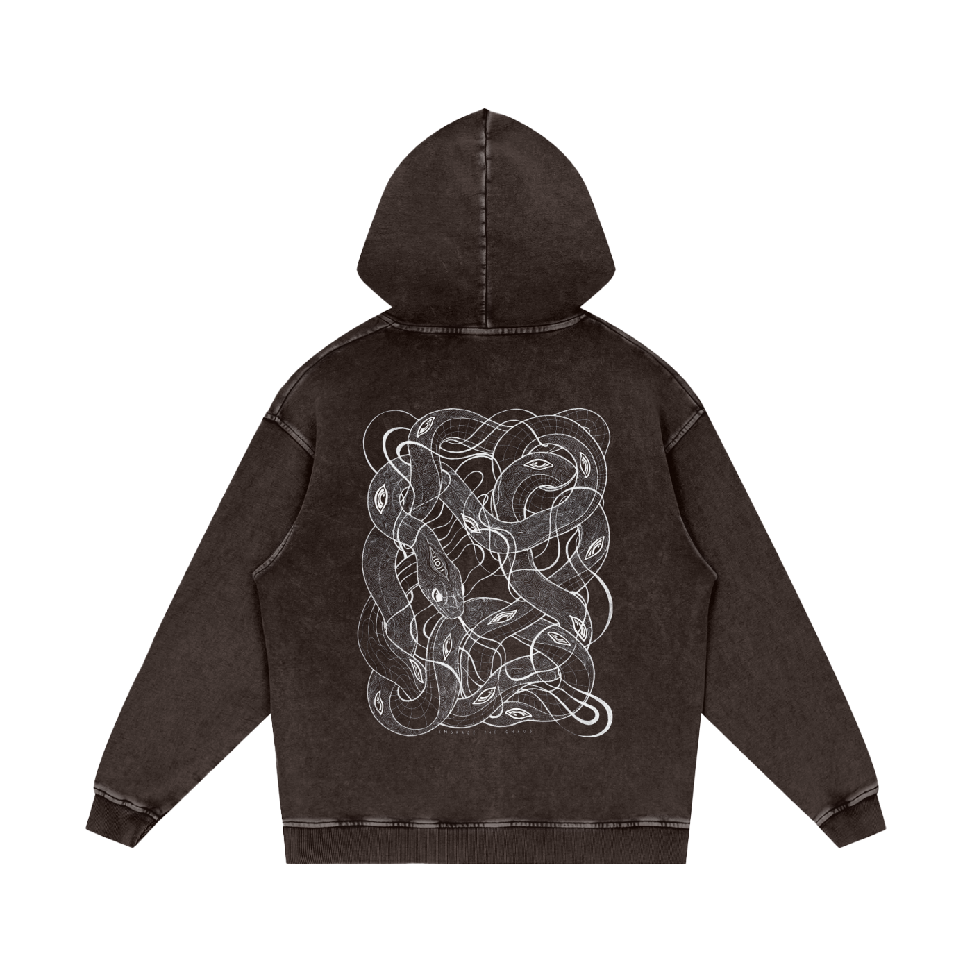 Embrace The Chaos - Snow Washed Loose Cotton Hoodie - Patakota X Phantsmagorical Special Edition Collab