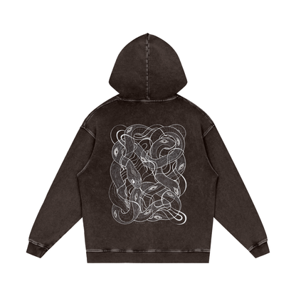 Embrace The Chaos - Snow Washed Loose Cotton Hoodie - Patakota X Phantsmagorical Special Edition Collab