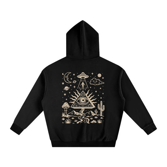 Mystic Signal - Oversize Fleeced Hoodie