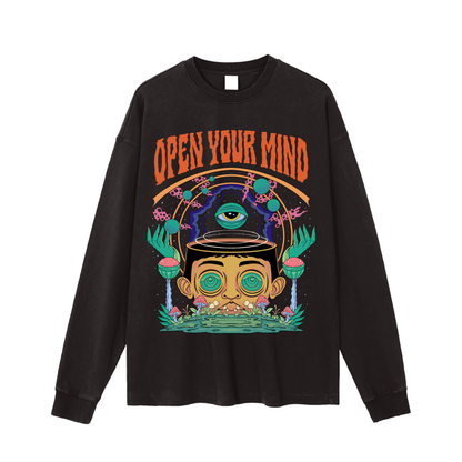 Open Your Mind - Vintage Washed Long Sleeve T-Shirt