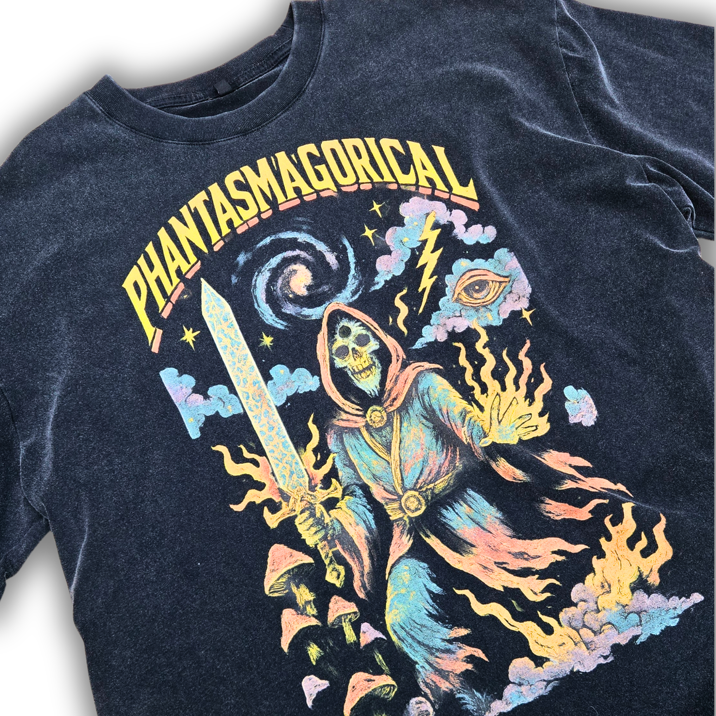 Arcane Inferno - Fluffy Vintage Washed  T-Shirt - 250 GSM (NEW)