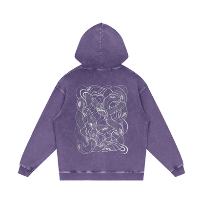 Embrace The Chaos - Snow Washed Loose Cotton Hoodie - Patakota X Phantsmagorical Special Edition Collab