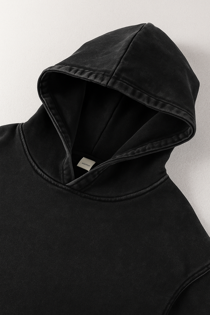 Arcane Inferno - Snow Washed Loose Cotton Hoodie