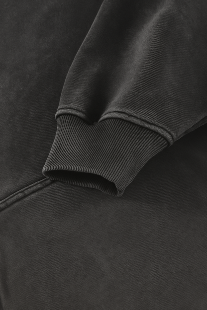 Arcane Inferno - Snow Washed Loose Cotton Hoodie