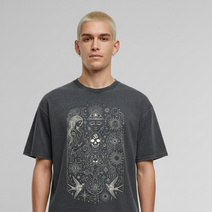 Ethereal Muse - Fluffy Vintage Washed  T-Shirt - 250 GSM (NEW)