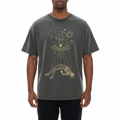 Dimensional Drift Fluffy Vintage Washed  T-Shirt - 250 GSM (NEW)