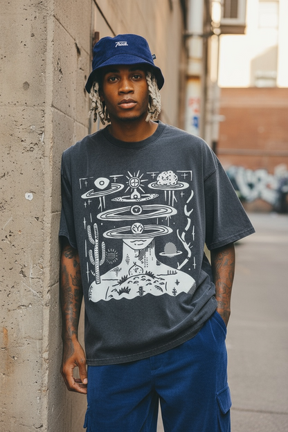 Spaced Out - Fluffy Vintage Heavyweight T-Shirt