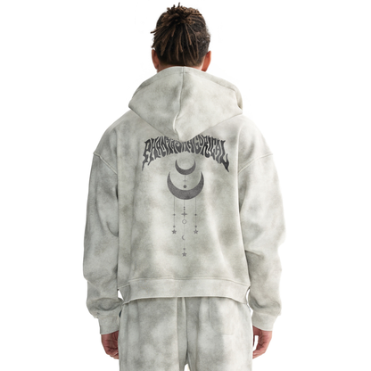 Existential - Dirty Washed Zip-Up Fleece Heavyweight Hoodie (NEW)