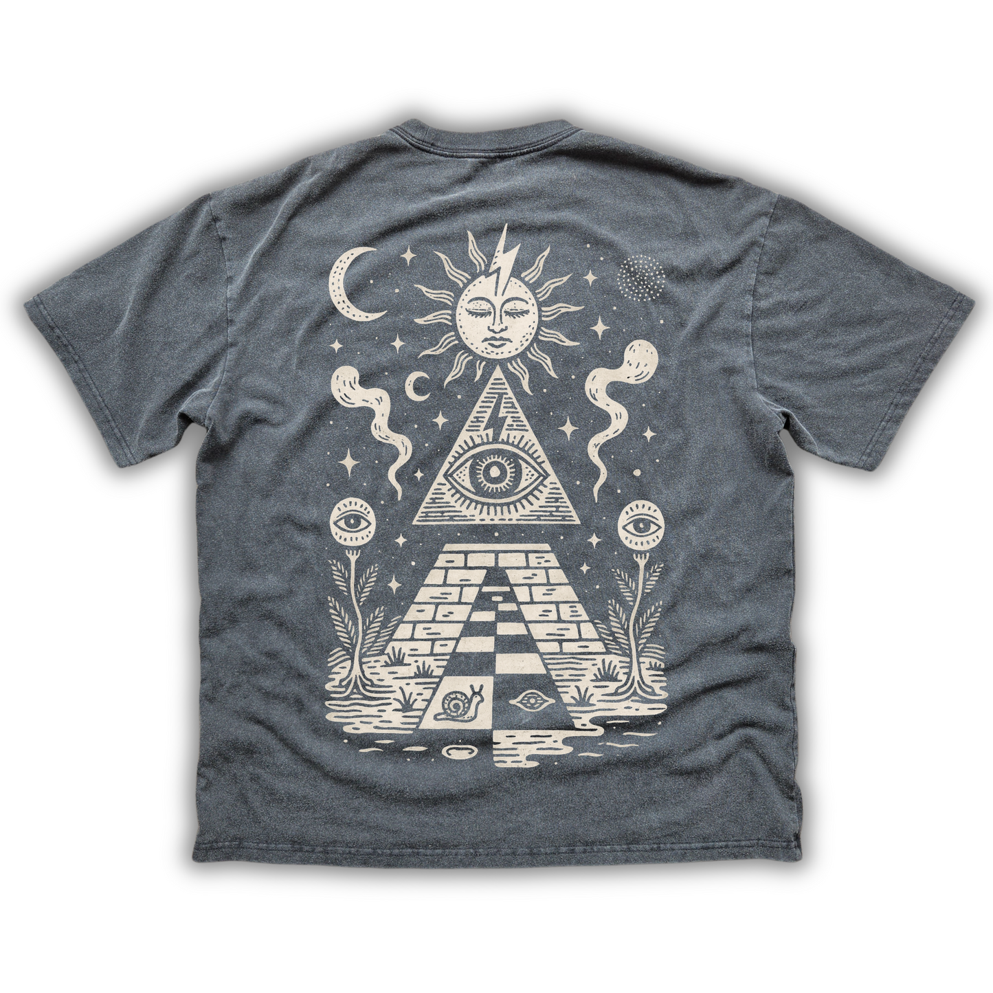 Future Pyramids -  Fluffy Vintage Washed  T-Shirt - 250 GSM (NEW)