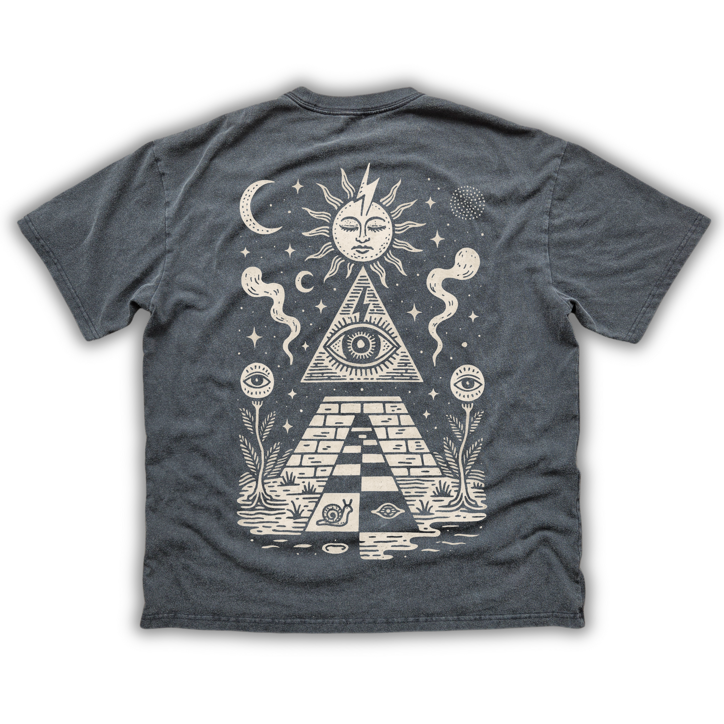 Future Pyramids -  Fluffy Vintage Washed  T-Shirt - 250 GSM (NEW)