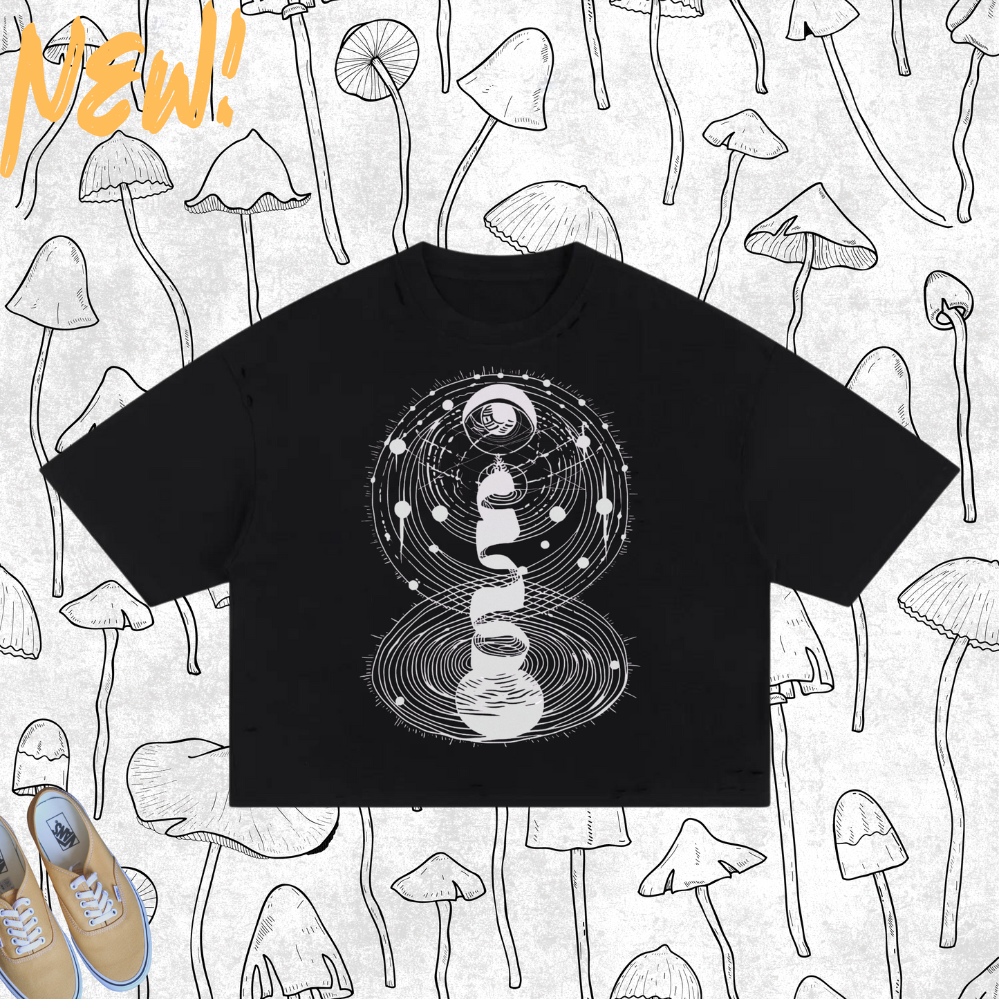 Cosmic Connection - Frayed Boxy Tee