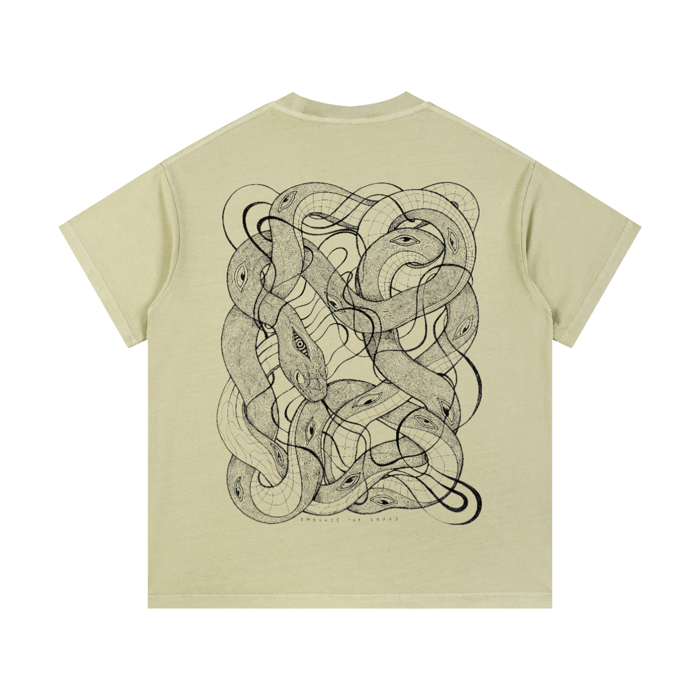 Embrace The Chaos - Vintage Wash Drop Shoulder Cotton T-Shirt (Patakota Collab)