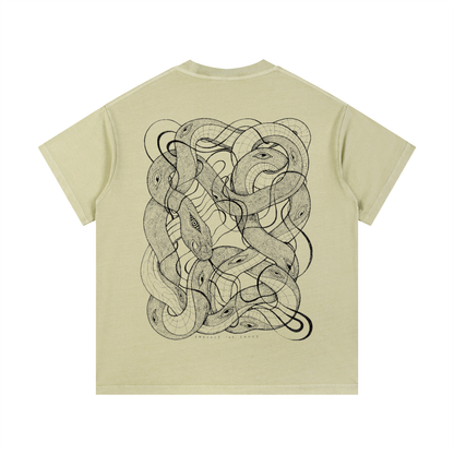 Embrace The Chaos - Vintage Wash Drop Shoulder Cotton T-Shirt (Patakota Collab)