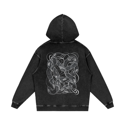 Embrace The Chaos - Snow Washed Loose Cotton Hoodie - Patakota X Phantsmagorical Special Edition Collab