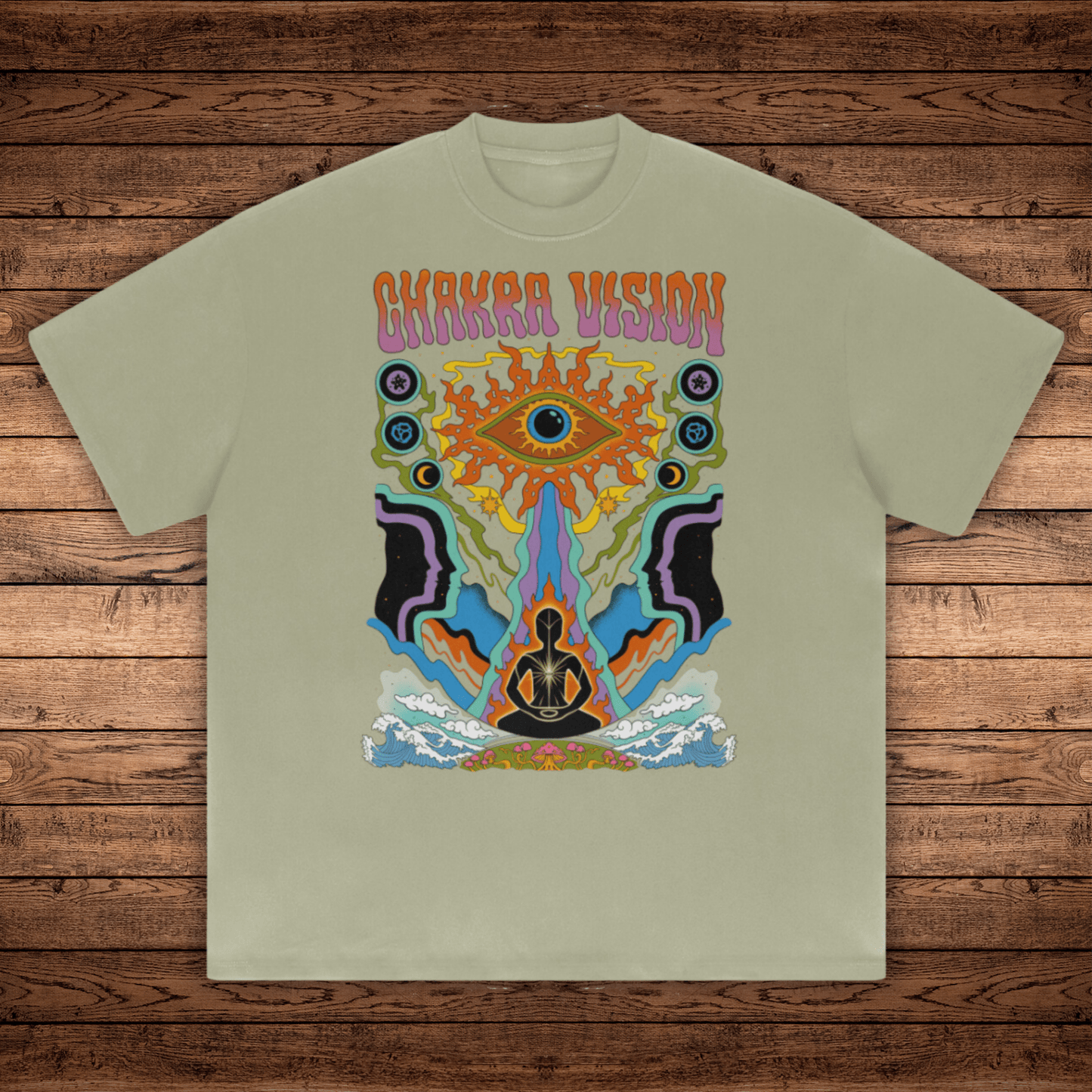 Chakra Vision - Absurdly Heavyweight Relaxed Fit T-shirt (425 GSM) - Phantasmagorical