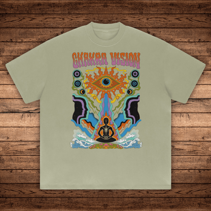 Chakra Vision - Absurdly Heavyweight Relaxed Fit T-shirt (425 GSM) - Phantasmagorical