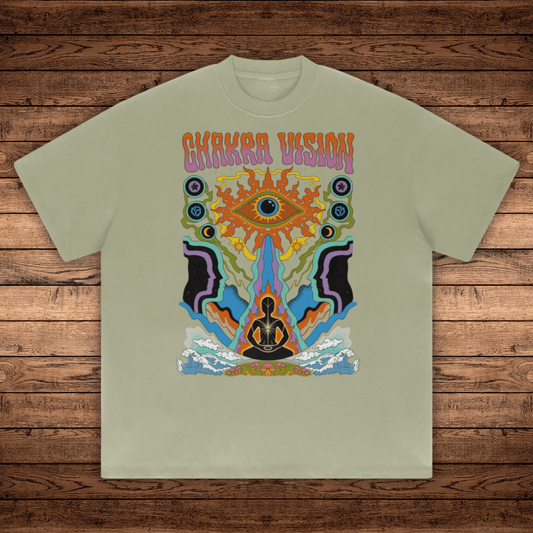 Chakra Vision - Absurdly Heavyweight Relaxed Fit T-shirt (425 GSM) - Phantasmagorical