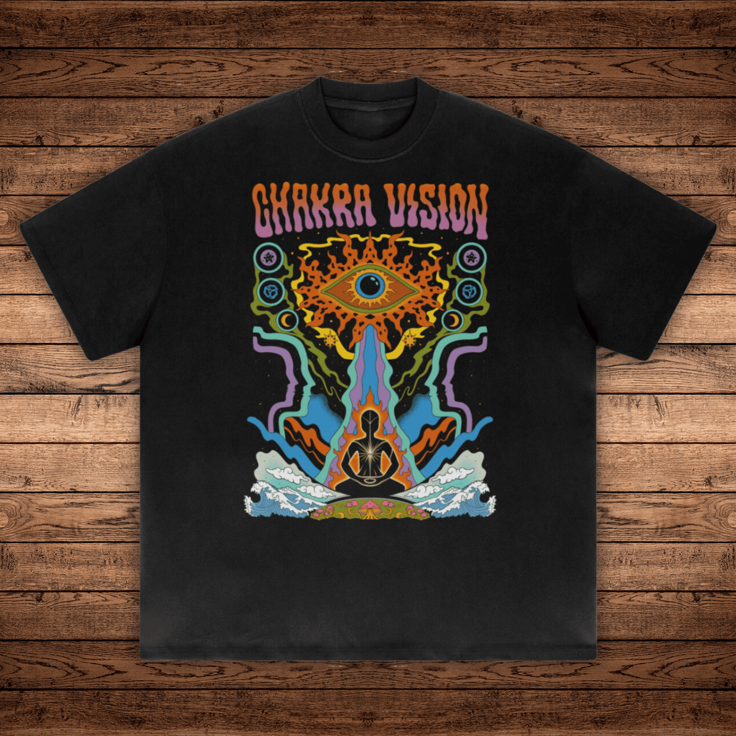 Chakra Vision - Absurdly Heavyweight Relaxed Fit T-shirt (425 GSM) - Phantasmagorical