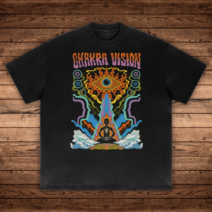 Chakra Vision - Absurdly Heavyweight Relaxed Fit T-shirt (425 GSM) - Phantasmagorical