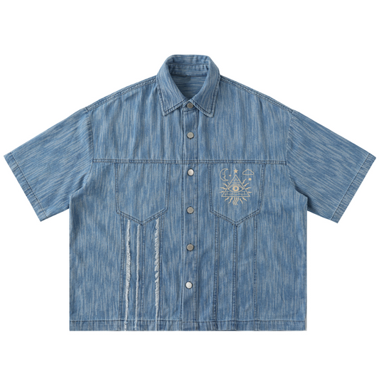 Dimensional Drift - Button Up Short-Sleeve Shirt (NEW)