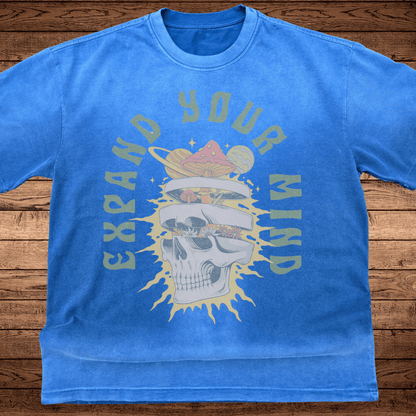Expand Your Mind - Ultra - Heavyweight Vintage Washed Oversized T-Shirt - 300 GSM - Phantasmagorical
