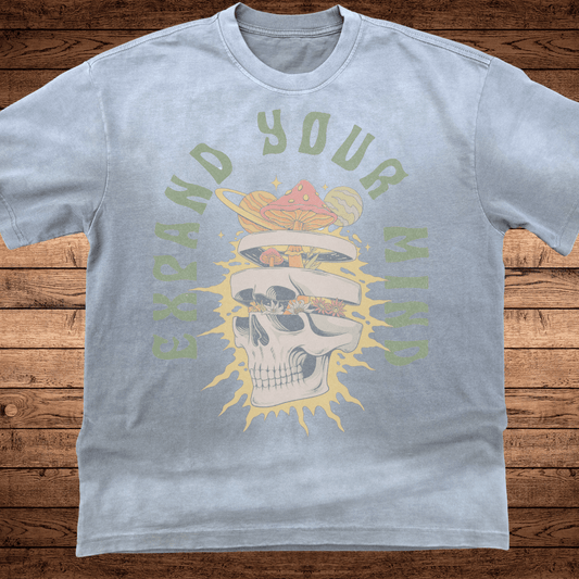 Expand Your Mind - Ultra - Heavyweight Vintage Washed Oversized T-Shirt - 300 GSM - Phantasmagorical