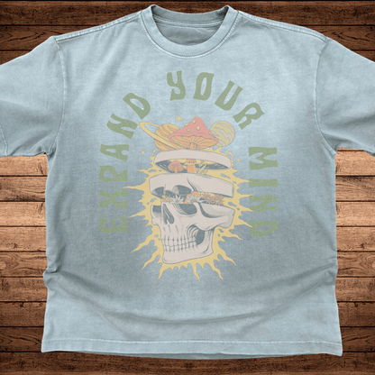 Expand Your Mind - Ultra - Heavyweight Vintage Washed Oversized T-Shirt - 300 GSM - Phantasmagorical