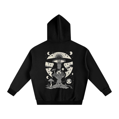 Lunar Enigma - Oversize Fleeced Hoodie