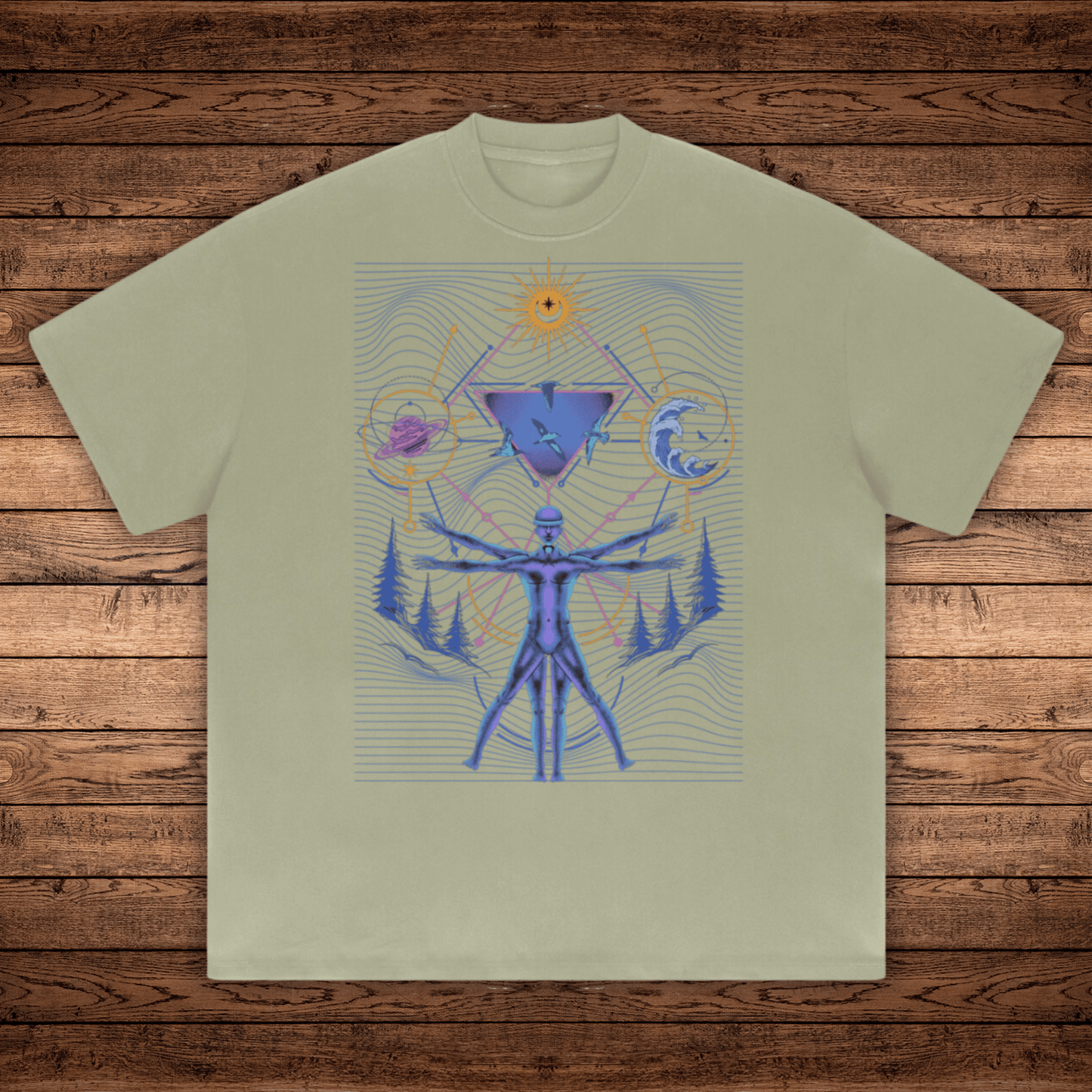 Interconnected - Absurdly Heavyweight Relaxed Fit T-shirt (425 GSM) - Phantasmagorical