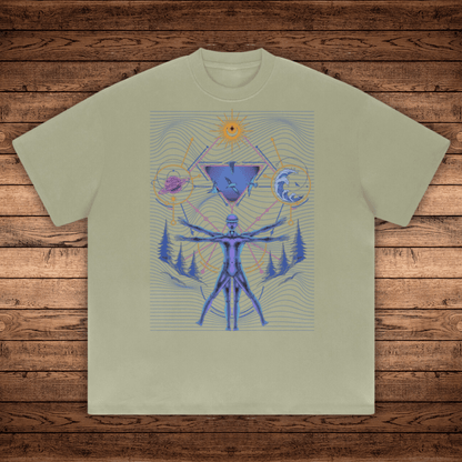 Interconnected - Absurdly Heavyweight Relaxed Fit T-shirt (425 GSM) - Phantasmagorical