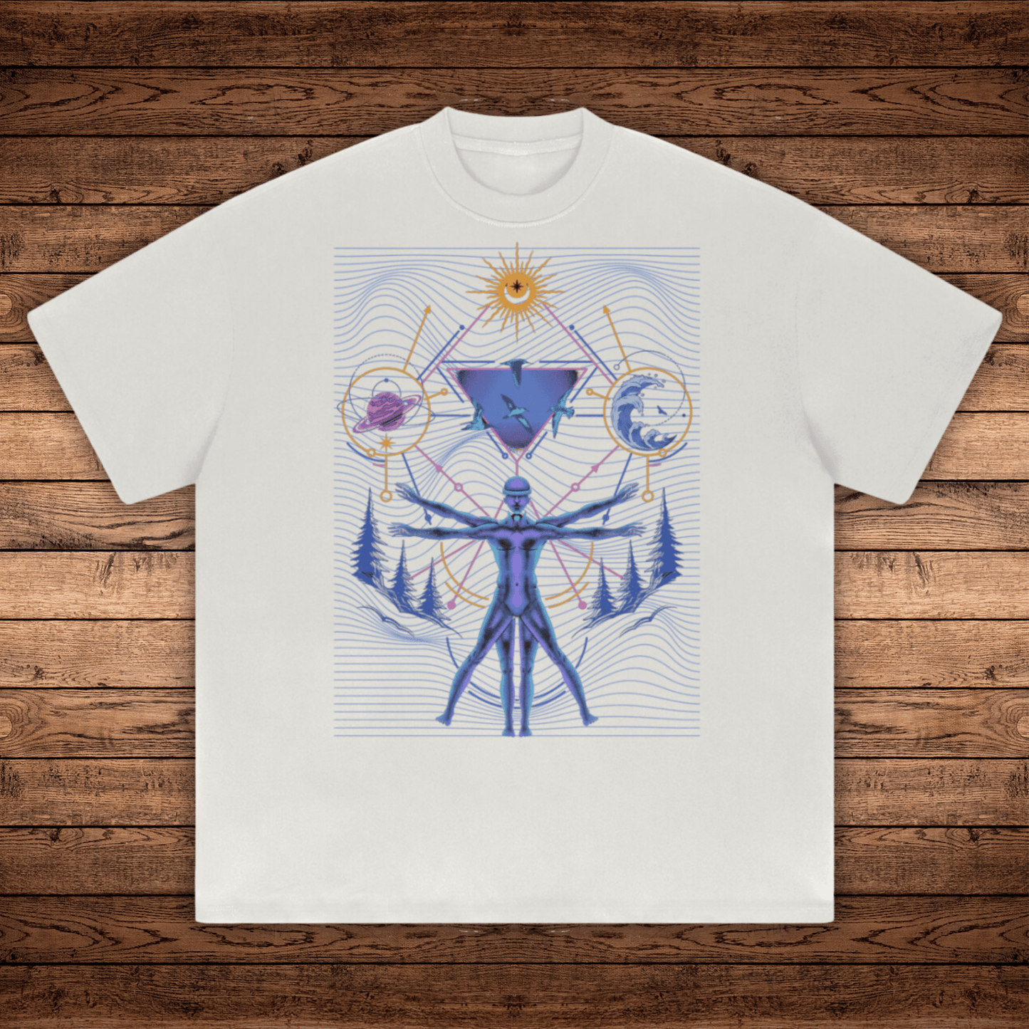 Interconnected - Absurdly Heavyweight Relaxed Fit T-shirt (425 GSM) - Phantasmagorical