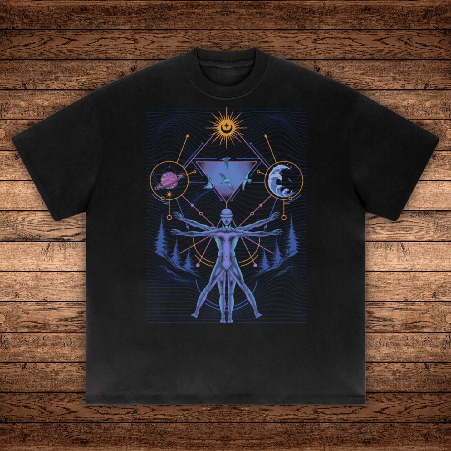 Interconnected - Absurdly Heavyweight Relaxed Fit T-shirt (425 GSM) - Phantasmagorical