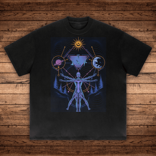Interconnected - Absurdly Heavyweight Relaxed Fit T-shirt (425 GSM) - Phantasmagorical