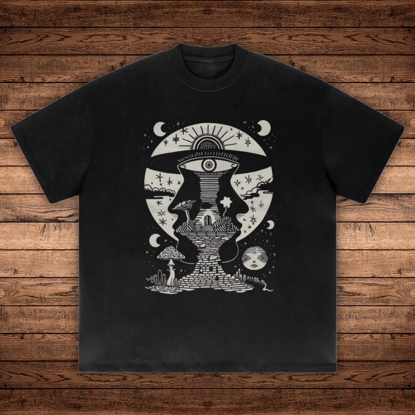 Lunar Enigma - Absurdly Heavyweight Relaxed Fit T-shirt (425 GSM) - Phantasmagorical