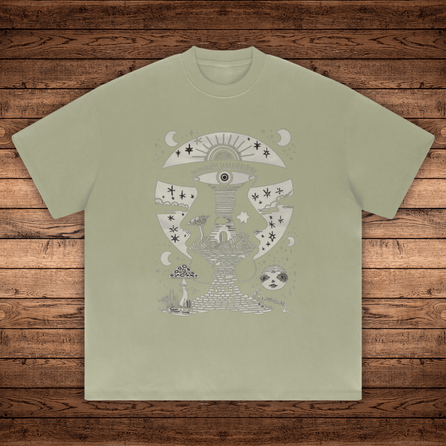 Lunar Enigma - Absurdly Heavyweight Relaxed Fit T-shirt (425 GSM) - Phantasmagorical