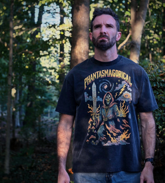 Arcane Inferno - Fluffy Vintage Washed  T-Shirt - 250 GSM (NEW)